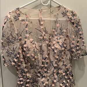 Teri Jon Pink and Blue Floral Dress